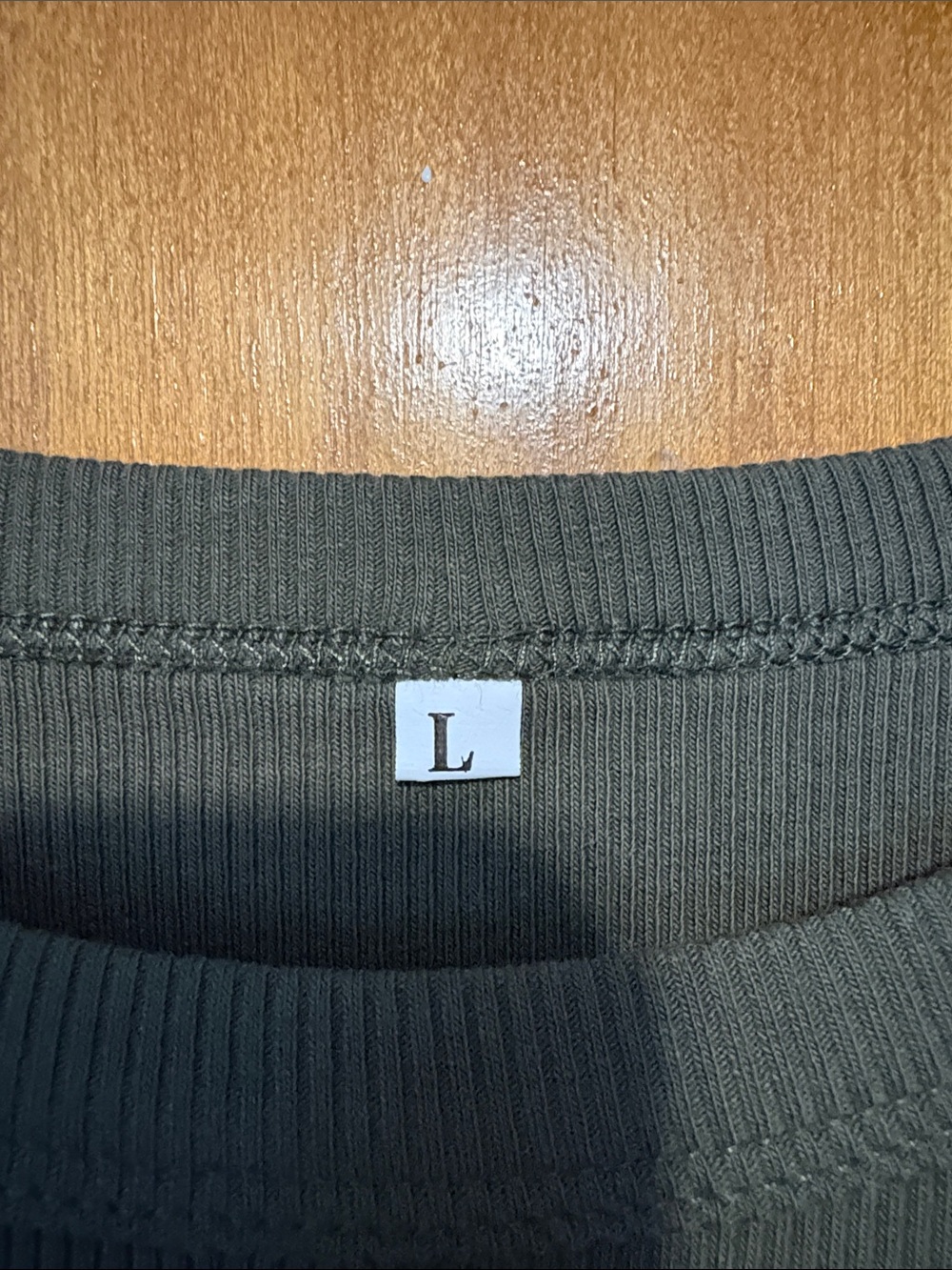 NWOT Women’s Ribbed Tank Top - Olive Green - Size L - Picture 2 of 7